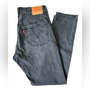Levis 501 S Premium  Women’s Fit 27 X 28 Button Fly Skinny Distressed Black